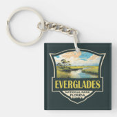 エバーグレーズナショナルパークイラストレーショントラベルアート キーホルダー (正面)