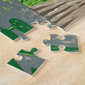 エバーグレーズナショナルパークイラストレーショントラベルアート ジグソーパズル (側面)