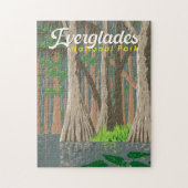 エバーグレーズナショナルパークイラストレーショントラベルアート ジグソーパズル (縦)