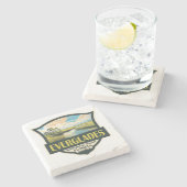 エバーグレーズナショナルパークイラストレーショントラベルアート ストーンコースター (横)