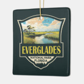 エバーグレーズナショナルパークイラストレーショントラベルアート セラミックオーナメント (左)