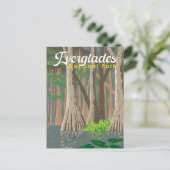 エバーグレーズナショナルパークイラストレーショントラベルアート ポストカード (スタンド正面)