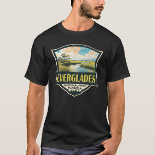 エバーグレーズナショナルパークイラストレーショントラベルアート Tシャツ