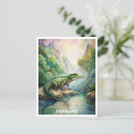 エバーグレーズナショナルパークウォーターカラー ポストカード (スタンド正面)
