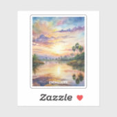 エバーグレーズナショナルパークウォーター絵を描カラー シール (シート)