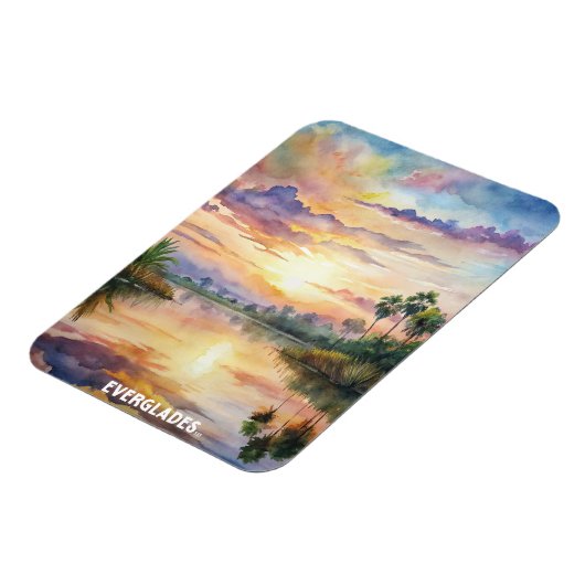 エバーグレーズナショナルパークウォーター絵を描カラー マグネット (左側)