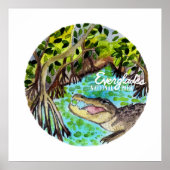 エバーグレーズナショナルパークフロリダウォーター色 ポスター (正面)