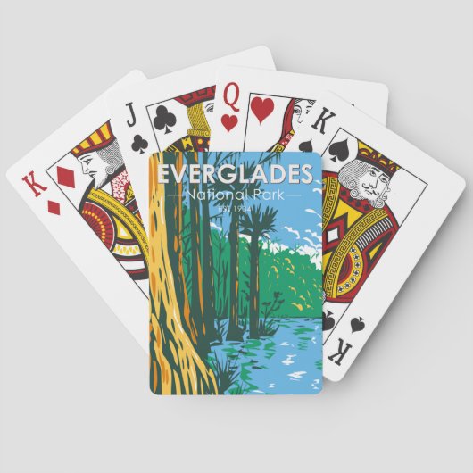 エバーグレーズナショナルパークフロリダヴィンテージ トランプ (裏面)
