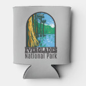 エバーグレーズナショナルパークフロリダヴィンテージ 缶クーラー (正面)