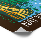 エバーグレーズナショナルパークフロリダ動揺してレトロ ポスター (角)