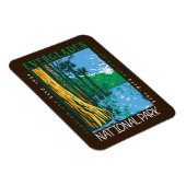 エバーグレーズナショナルパークフロリダ動揺してレトロ マグネット (右側)