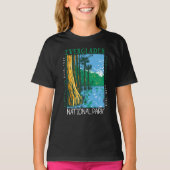 エバーグレーズナショナルパークフロリダ動揺してレトロ Tシャツ (正面)