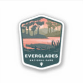 エバーグレーズナショナルパークフロリダ |ダイカットのシール シール (正面)