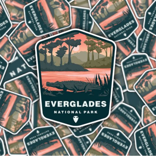 エバーグレーズナショナルパークフロリダ |ダイカットのシール シール