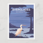 エバーグレーズフロリダUSAトラベルプレイスイラストレーション ポストカード (正面)