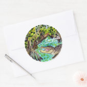 エバーグレーズ国立公園の水彩画 ラウンドシール (封筒)
