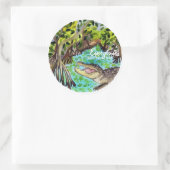 エバーグレーズ国立公園の水彩画 ラウンドシール (バッグ)