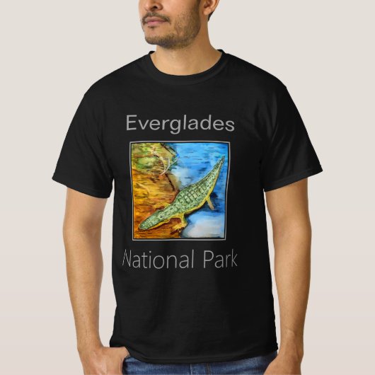 エバーグレーズ国立公園ワニ Tシャツ (正面)