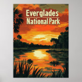 エバーグレーズ国立公園ヴィンテージ旅行ポスター ポスター (正面)