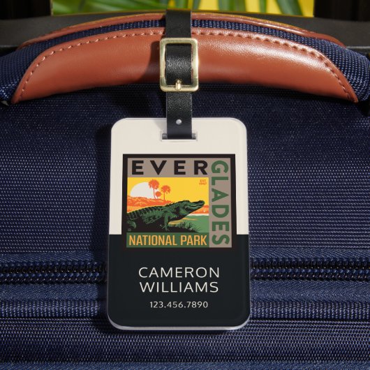 エバーグレーズ国立公園 |フロリダ ラゲッジタグ (正面インサイチュ2)