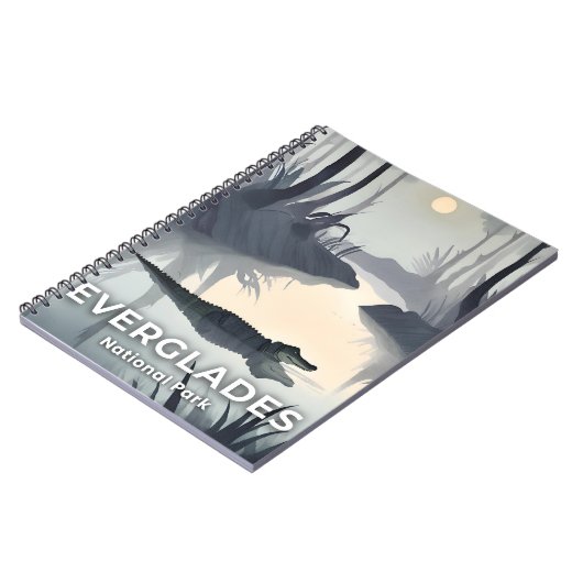 エバーグレーズ国立公園 | 水彩アリゲーター ノートブック (左側)