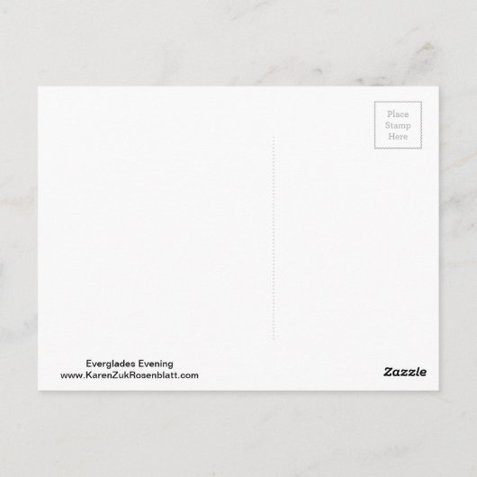 エバーグレーズ夕べ ポストカード (裏面)