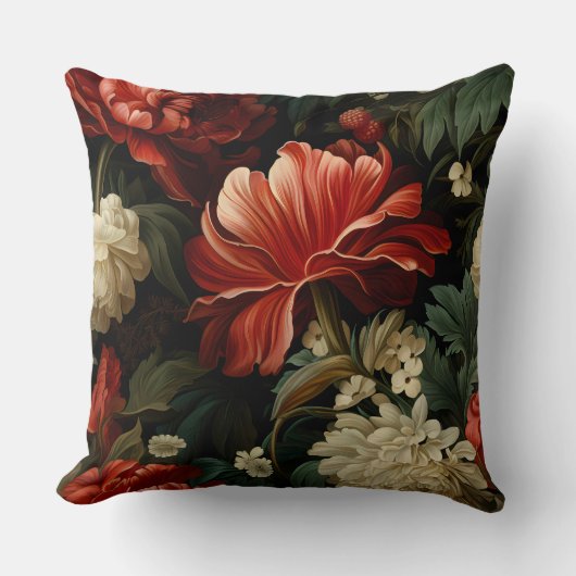 エバーグローノエル花模様植物学 クッション (正面)