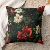 エバーグローノエル花模様植物学 クッション (ブランケット)