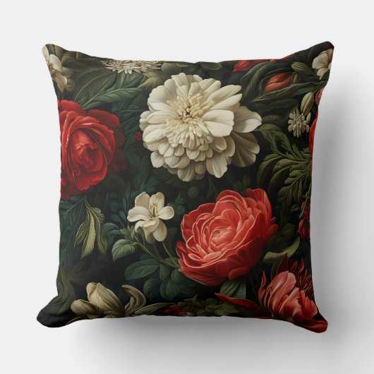 エバーグローノエル花模様植物学 クッション (正面)