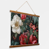 エバーグローノエル花模様植物学 吊り下げ型タペストリー (傾斜あり)