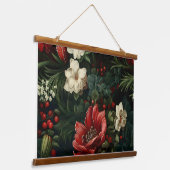 エバーグローノエル花模様植物学 吊り下げ型タペストリー (傾斜あり)