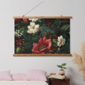 エバーグローノエル花模様植物学 吊り下げ型タペストリー (寝室)