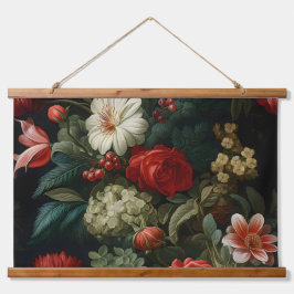 エバーグローノエル花模様植物学 吊り下げ型タペストリー