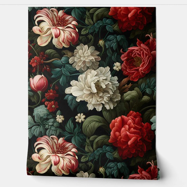 エバーグローノエル花模様植物学 壁紙 (ほどく)