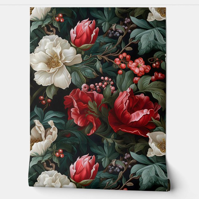 エバーグローノエル花模様植物学 壁紙 (ほどく)