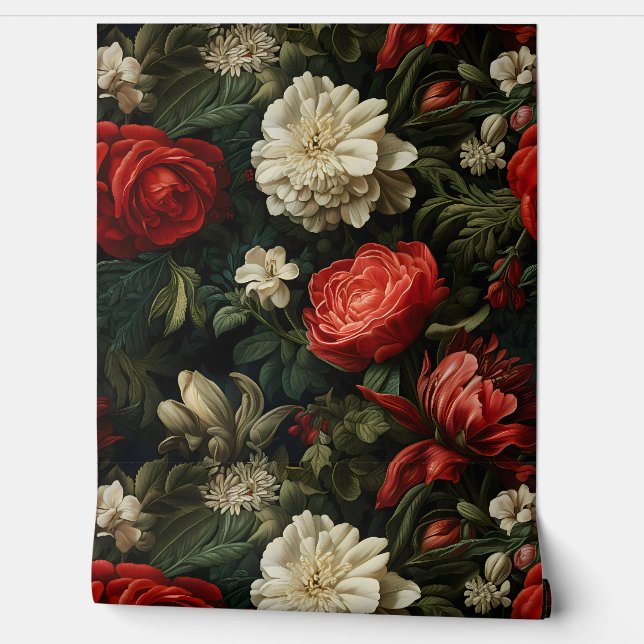 エバーグローノエル花模様植物学 壁紙 (ほどく)