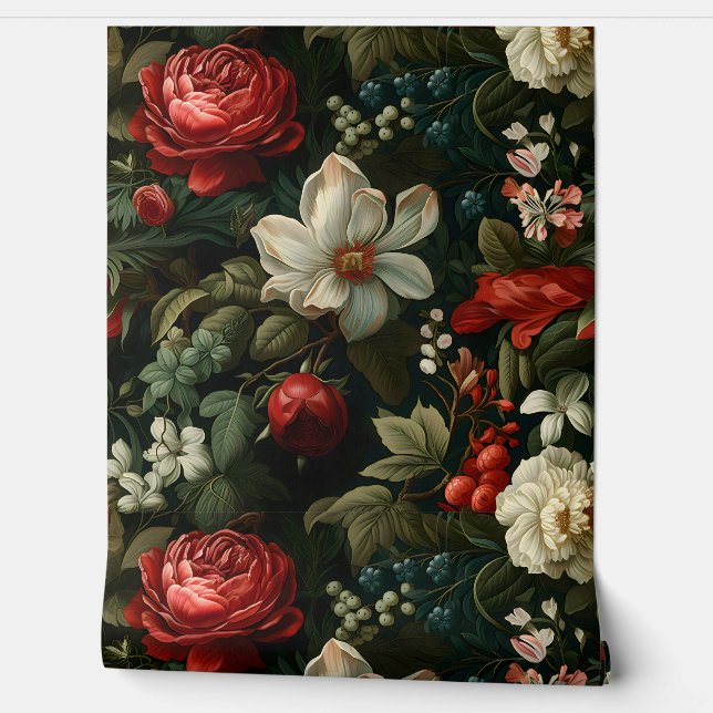 エバーグローノエル花模様植物学 壁紙 (ほどく)