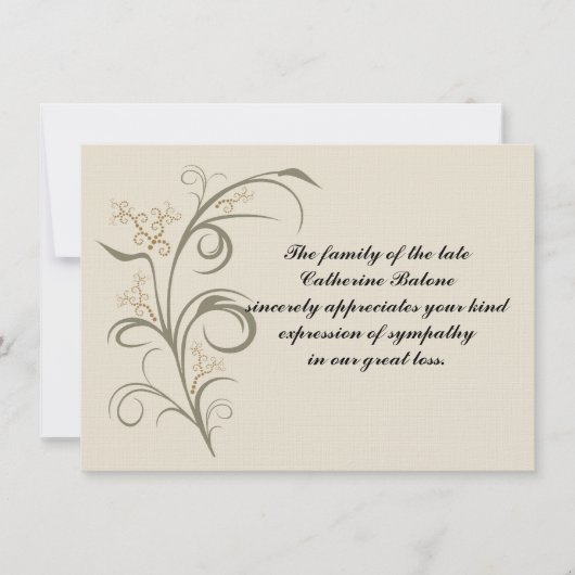 エバータンティング – 忌引ありがとうございます サンキューカード (正面)