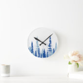 エバーブルーチャーム ラウンド壁時計 (ホーム)