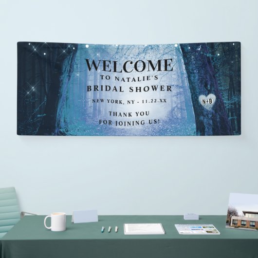 エバーモア |魅惑の森のブライダルシャワーへようこそ 横断幕 (トレードショー)