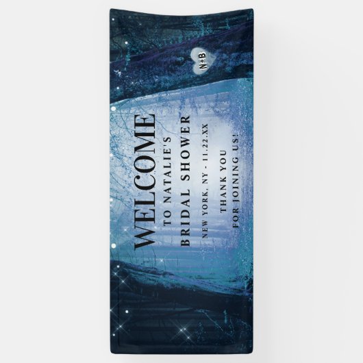 エバーモア |魅惑の森のブライダルシャワーへようこそ 横断幕 (縦)