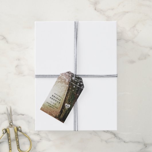 エバーモア |魅惑の森 |琥珀のブライダルシャワー ギフトタグ (より糸付き)