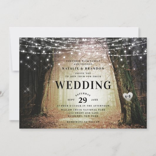 エバーモア | Enchanted Fairy Forest |アンバー結婚ズ 招待状 (正面)