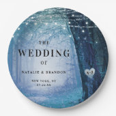 エバーモア | Enchanted Fairy Forest |ブルー結婚ズ ペーパープレート (正面)