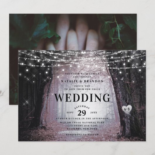 エバーモア | Enchanted Fairy Forest |マウベ結婚ス 招待状 (正面/裏面)