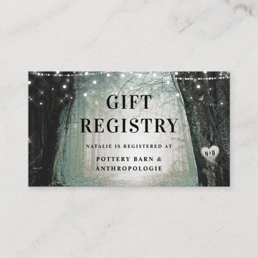 エバーモア | Enchanted Forest Shower Gift Registry エンクロージャーカード (正面)