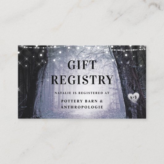 エバーモア | Enchanted Forest Shower Gift Registry エンクロージャーカード (正面)
