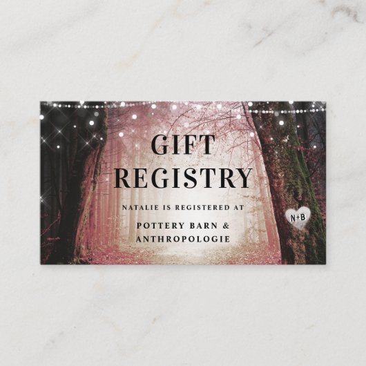 エバーモア | Enchanted Forest Shower Gift Registry エンクロージャーカード (正面)
