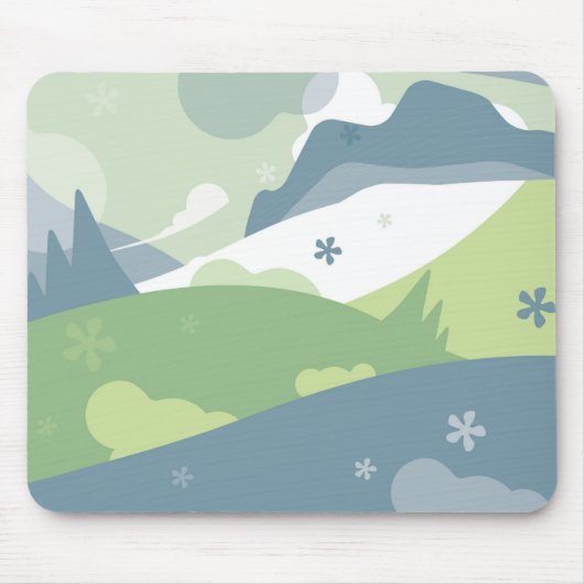 エバーラスト – レトロモダンランドスケープマウスパッド マウスパッド (正面)