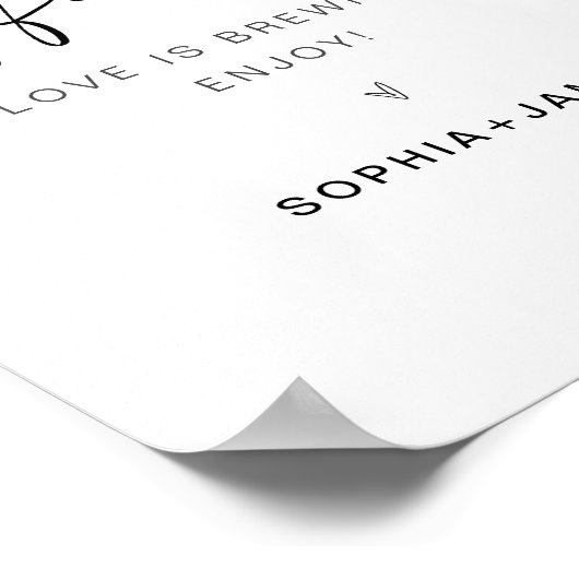 エバーリーコーヒーバー標識 ポスター (角)